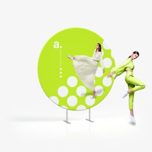 Apvali reklaminė sienelė "AdWall Vario Flat Ring"