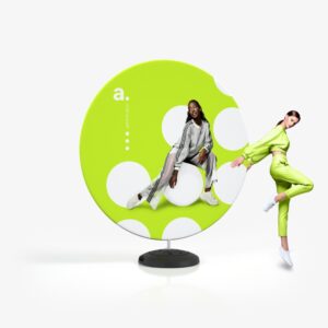 Apvali reklaminė sienelė "AdWall Vario Flat Ring"