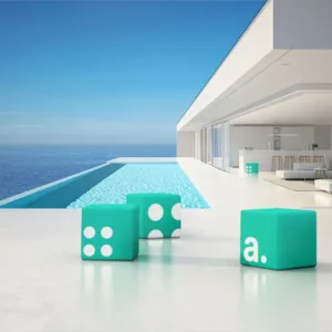 Reklaminis pufas "AdFoam Cube" 45x45x45