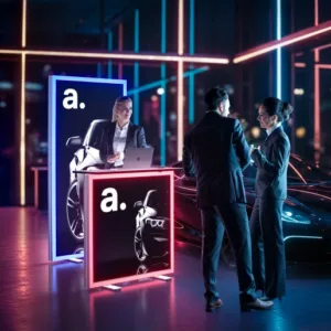 Reklaminis šviečiantis staliukas "AdTribune Lumina RGB"